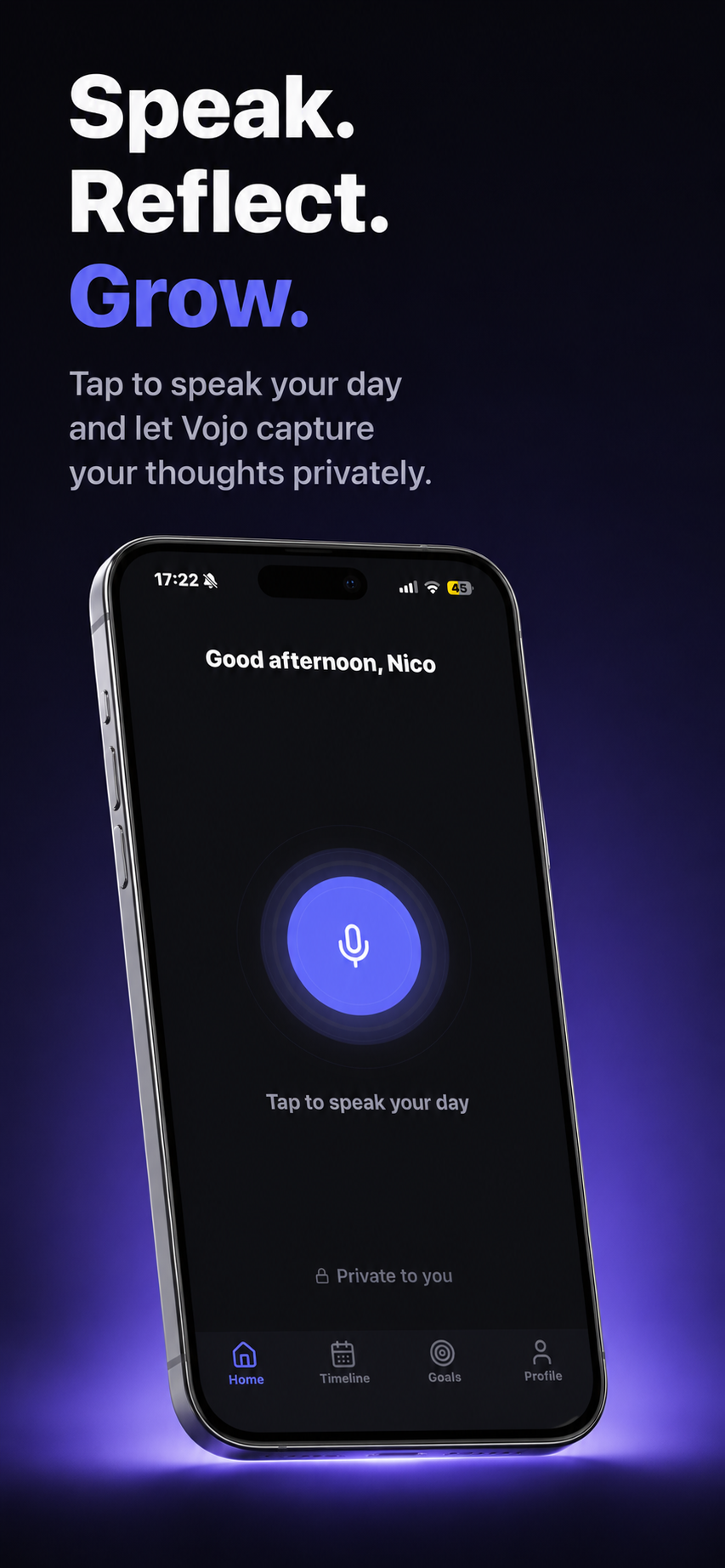 Tap the mic and just talk.